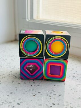 NEEDOH MINI COOL CUBE ,TWIRL GROOVY GLOB & GROOVY JEWEL-  LOT OF 4